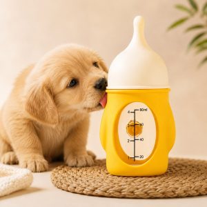 Newborn Puppy & Kitten Nursing Bottle – Anti-Choke Silicone Pet Feeder for Safe, Gentle Milk Feeding at Home