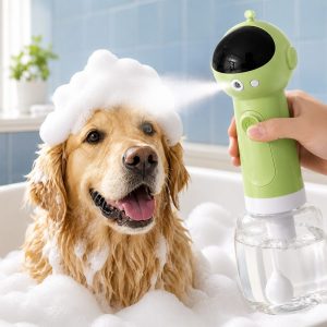 AstroFoam Pet Bath Bubble Maker for Home Dog Baths - One-Press Dense Foam Sprayer for Less Hand-Scrubbing & Cleaner Bath Time