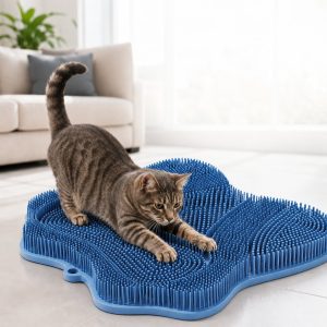 Soft TPR Cat Scratch & Massage Mat for Indoor Cats – Sofa-Saving Pad for Scratching, Stretching & Rubbing