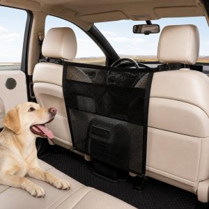 Dog Car Barrier Mesh for Road Trips - Keep Pets in the Back Seat & Help Reduce Driver Distractions
