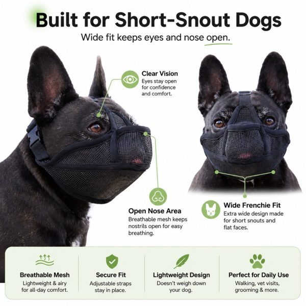 Dog muzzle for grooming vet visits and supervised care