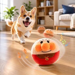 electric bouncing plush dog toy package details