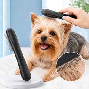 Electric Flea Comb for Dogs & Cats – At-Home Flea Check & Loose Hair Grooming Without Sprays