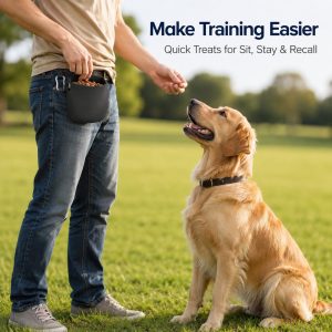 Hands-Free Silicone Dog Treat Pouch for Walks & Training - Easy-Clean Reward Bag That Keeps Pockets Mess-Free