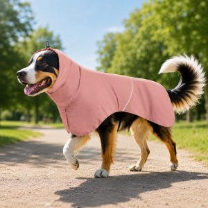 Hooded Dog Sun & Rain Cape for Summer Walks - Lightweight Neck-to-Back Coverage for Drizzle, Wind & Sunny Outdoor Days