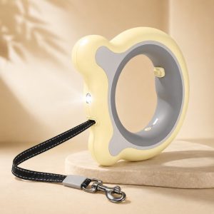 Retractable Dog Leash for Night Walks & Daily Walks - Optional LED Light, 16ft Reflective Tape & One-Touch Brake for Better Visibility and Control