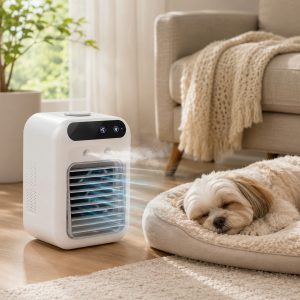 Ultra-Quiet Mini Air Cooler for Home & Office – Keeps Pets & Kids Comfortable While Beating the Heat