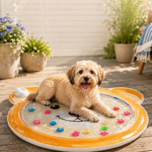 Pet Splash Water Mat for Cats & Dogs – Cooling Summer Play Pad for Bored Pets