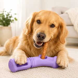Dog Chew Stick Holder for Safer Treat Time at Home - Twist-to-Lock Treat Holder Helps Reduce Last-Bite Risk & Keeps Fingers Away