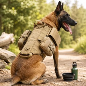 TrailGuard K9 Tactical Dog Backpack Harness for Hiking, Training & Better Control on Outdoor Walks
