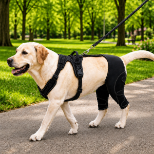 Dual Rear Leg Dog Support Brace with Harness - Walking Stability for Weak Hind Legs