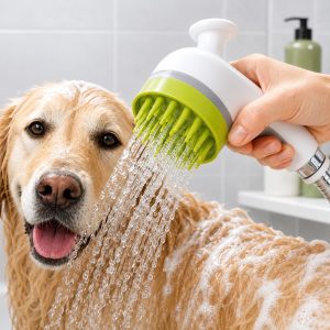 3-in-1 Pet Bathing Sprayer Brush for Dogs & Cats - Easier Indoor & Outdoor Washing