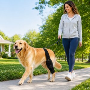 Adjustable Dog Leg Support Brace for Daily Walks - Support for Weak Front or Hind Legs