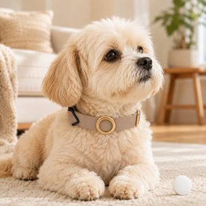 AirTag-Compatible Pet Collar Holder for Cats & Small Dogs - No-Dangle Tracker Protection for Home, Walks & Everyday Pet Safety