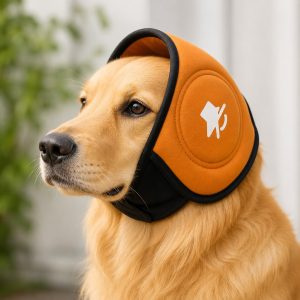 Calming Dog Ear Muffs for Fireworks, Thunderstorms & Grooming - Soft Noise-Reducing Wrap to Help Ease Stress