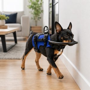 Adjustable Dog Bumper Ring Harness for Safer Home Walking - Helps Blind & Senior Dogs Avoid Wall & Furniture Bumps
