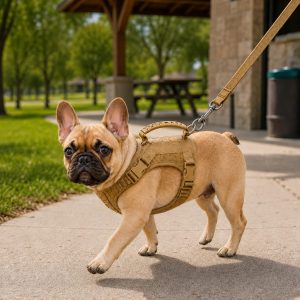 Mini Tactical Pet Harness Vest for Cats & Small Dogs - Outdoor Walking Harness with Handle to Reduce Neck Pulling