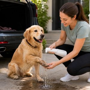 Portable Pet Rinser for Muddy Paws After Walks - USB-C Rechargeable 2-Mode Dog & Cat Cleaning Sprayer