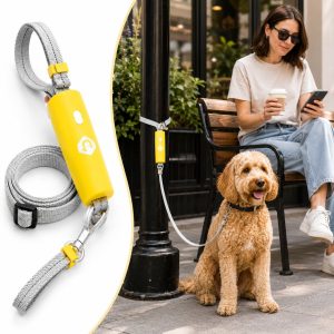 Quick-Tether Dog Leash for Cafes, Patios & Parks - Keep Your Dog Close Hands-Free