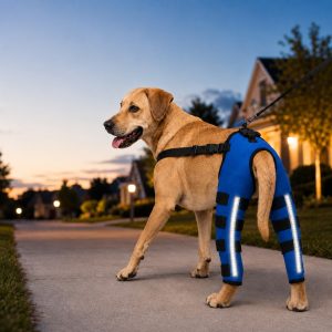 Reflective Dog Rear Leg Support Brace for Evening Walks & Recovery Comfort