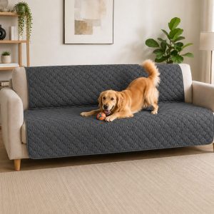 Waterproof Pet Sofa Protector Cover for Dogs & Cats - Quilted Furniture Cover for Couch, Bed & Car Seat Protection