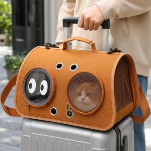 Breathable Cat Travel Carrier for Road Trips & Vet Visits - Structured Foldable Soft-Sided Pet Bag