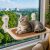 Beige Cooling Mat Cat Hammock