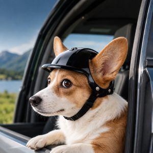 Lightweight Pet Protective Helmet for Car Rides & Outdoor Adventures - Adjustable Open-Ear Head Guard for Cats & Small Dogs