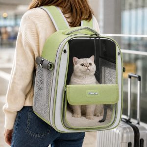 Transparent Cat Backpack Carrier for Travel & Vet Visits - Breathable, Roomy Pet Backpack for More Comfortable Trips